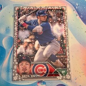 Seiya Suzuki Chicago Cubs Card - MLB Topps Holiday card Rare